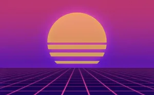 Brilliant Sunset 80s Aesthetic Graphic Design Wallpaper