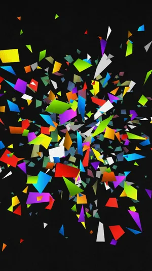 Broken Glass With Splashes Rainbow Glass Wallpaper