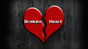Broken Heart In Pasteboard Wallpaper