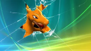 Broken Screen Charizard Wallpaper