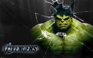 Broken Screen The Hulk Wallpaper