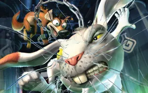 Broken Screen Whiplash Game Wallpaper