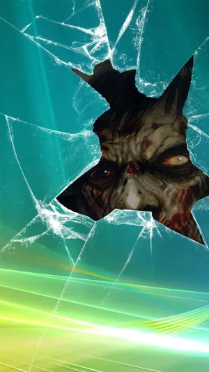 Broken Screen Zombie Wallpaper