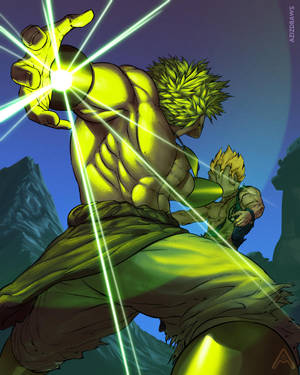 Broly Attacking Goku Wallpaper