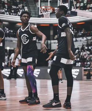 Bronny James In A Black Jersey Wallpaper