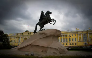 Bronze Horseman Statue In Saint Petersburg Wallpaper