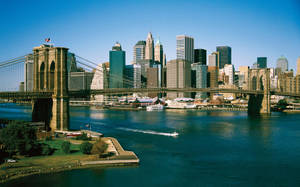 Brooklyn Bridge And City View Wallpaper