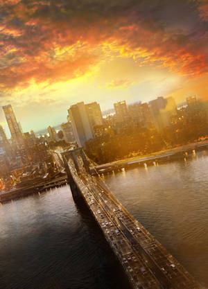 Brooklyn Bridge Sunset New York 4k Wallpaper