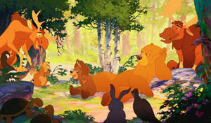 Brother Bear Animals In The Woods Wallpaper