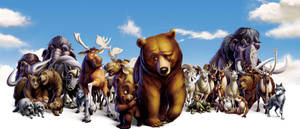 Brother Bear Full Cast Sky Background Wallpaper