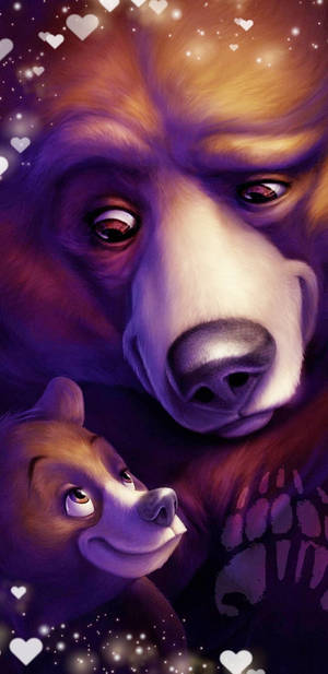 Brother Bear Hearts Frame Wallpaper