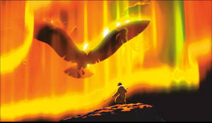 Brother Bear Movie Scene - Kenai And Sitka Being Guided By Spirit Eagle Wallpaper