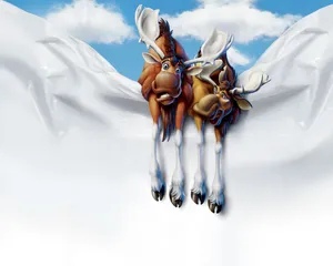 Brother Bear Rutt And Tuke Lounging On Page Wallpaper