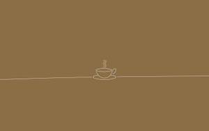 Brown Aesthetic Coffee Cup Wallpaper