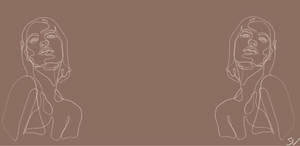 Brown Aesthetic Girl Figures Laptop Wallpaper