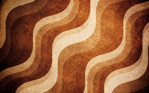 Brown Aesthetic Waves Art Wallpaper
