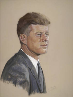 Brown And Gray John F. Kennedy Wallpaper