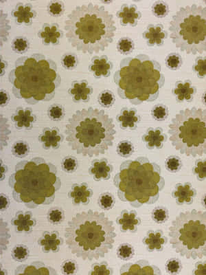 Brown And White 70s Floral Wallpaper