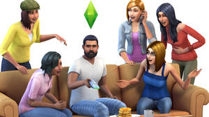 Brown Couch The Sims Wallpaper