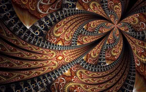 Brown Curve Pattern Wallpaper