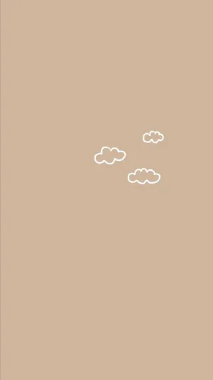 Brown Minimalist Clouds Wallpaper