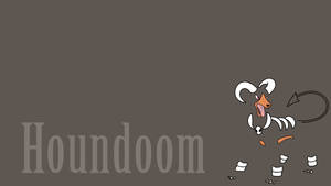 Brown Minimalist Houndoom Wallpaper