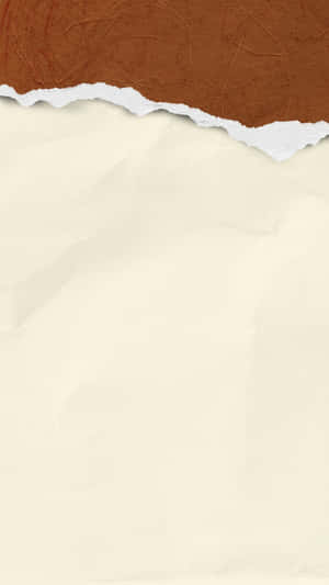 Brown Torn Paper On White Background Wallpaper