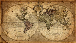 Brown Vintage World Map 4k Wallpaper