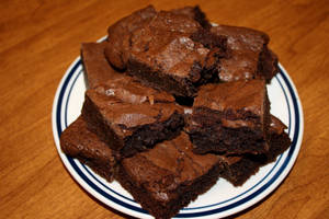 Brownies On White Plate Wallpaper
