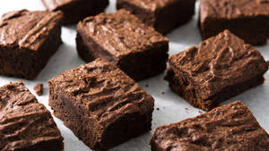 Brownies With Chocolate Crust Wallpaper