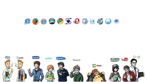 Browsers And Apps Personified Wallpaper