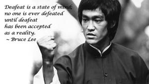 Bruce Lee Quote About Defeat Wallpaper