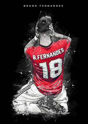 Bruno Fernandes Manchester United Artwork Wallpaper