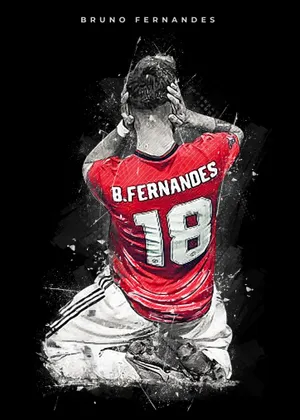 Bruno Fernandes Manchester United Artwork Wallpaper