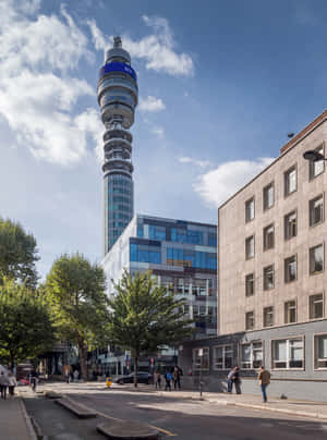 Bt Tower Poking Out From Buildings Wallpaper