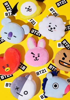 Bt21 Pillow Cushions Wallpaper