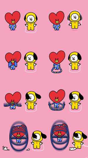 Bt21 Tata And Chimmy Wallpaper
