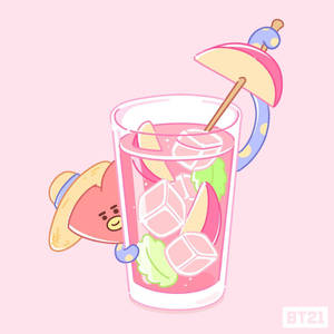 Bt21 Tata Apple Juice Wallpaper