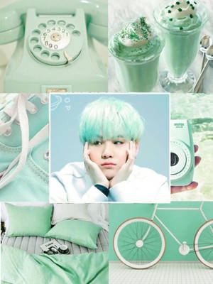 Bts Aesthetic Green Min Yoongi Wallpaper