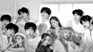 Bts And Blackpink Grayscale Wallpaper