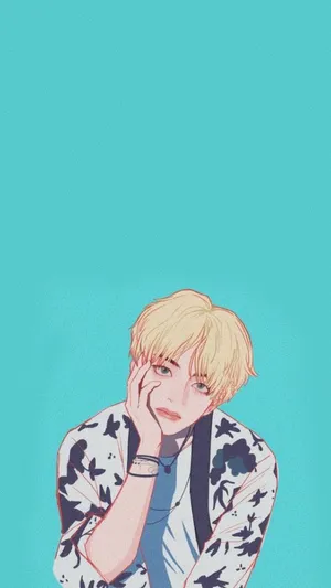 Bts Anime Aesthetic Taehyung Wallpaper