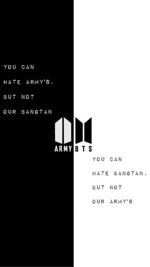 Bts Army Black And White Poster Wallpaper