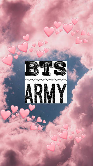 Bts Army Pink Heart Emoji Wallpaper
