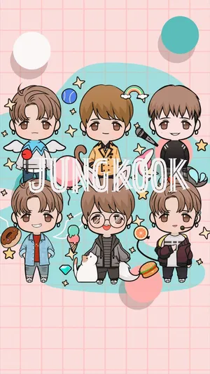Bts Cartoon Jungkook Wallpaper