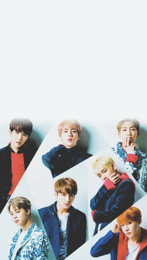 Bts Group Aesthetic Collage Images Of Members Wallpaper