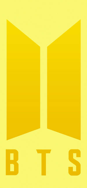 Bts Logo In Yellow Wallpaper