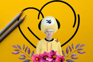 Bts Suga Cute Yellow Costume Wallpaper