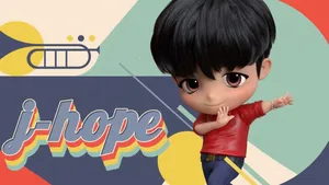 Bts Tinytan J-hope Retro Wallpaper