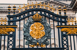 Buckingham Palace Gate Gold Wallpaper