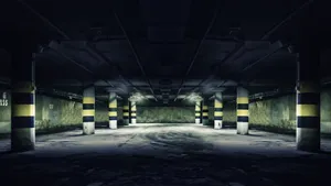 Budapest Kongresszusi Dark Parking Lot Wallpaper